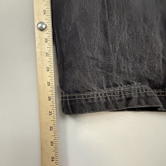 Fubu Jeans Men's Size 38 x 31 Y2K Relaxed Fit Stonewashed Black Denim Jeans - Picture 9 of 16